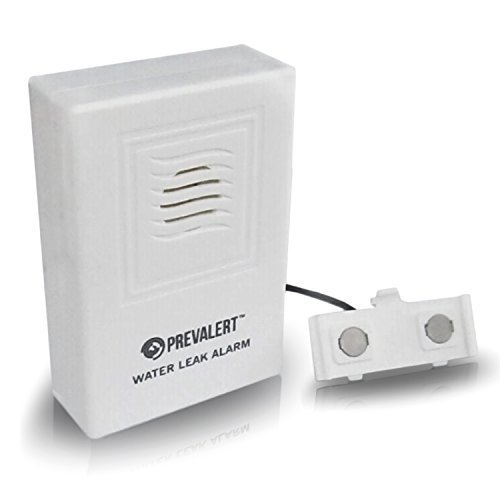 Prevalert Water Leak Detector. 9V Battery Included (3yr Life). Prevent Costly Water Damage to Kitchen, Bathroom & Basement. Similar to Basement Watchdog & BONUS Low Battery Alarm!