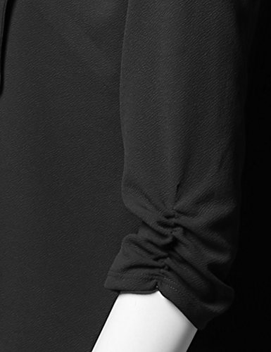 Women's Stretch 3/4 Gathered Sleeve Open Blazer Jacket4