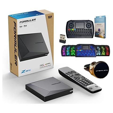 Formuler Z11 Pro Android 11 Dual Band 5G Gigabit LAN 2GB Ram 16GB ROM 4K + Extra 7 Colours Wireless Keyboard + Extra Magnetic Car Mount Cover