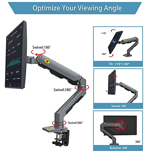 NB North Bayou Heavy Duty Monitor Arm Desk Mount, Full Motion Stand for 27"-45" Big Screens, 11lbs-33lbs Weight Capacity, Gaming Monitor Stand G60 by NB North Bayou - Image 4