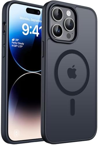 CACOE für iPhone 14 Pro Hülle mit Militärschutz für MagSafe Handyhülle | für iPhone 14 Pro Case,Transluzente Matte,37×N52 Magnete,12 Fuß Fallschutz,2400 GS Magnetkraft,Erhöhter Kam