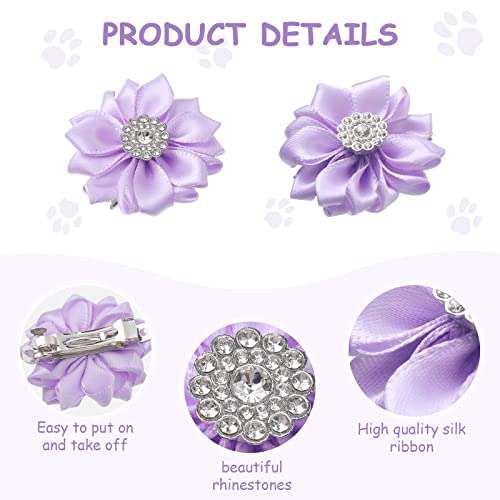 40 Pcs Flower Dogs Hair Bows With French Barrette Hair Clips Puppy Grooming Hair Accessories Dog Hair Clips Puppy Hair Bows For Small Dogs Girl Pet Cat Birthday Party Dog Hair Flower Topknot 20 Colors #TOP2