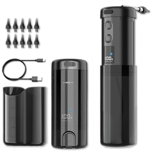 Sirius Compact Ear Wax Removal Kit, Electric Water Powered Ear Cleaner, 10 Reusable Tips, USB Rechargeable, 5 Modes & Pressure Settings, Two Jet Flow Types & LCD Display. Safe Home Ear Irrigation