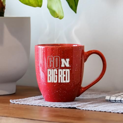 Rico Industries NCAA Nebraska Cornhuskers Go Big Red 16 oz Team Color Laser Engraved Speckled Ceramic Coffee Mug by Rico Industries - Used condition - Image 2
