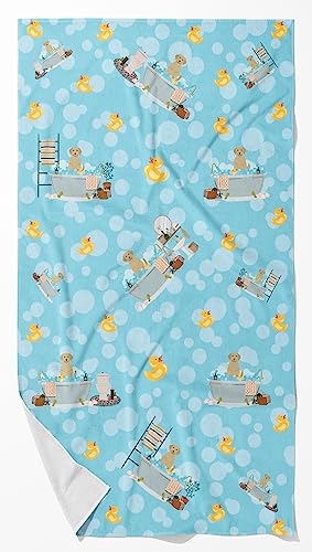 Caroline's Treasures WDK5752BTLG Yellow Labrador in Bathtub Bath Towel Large