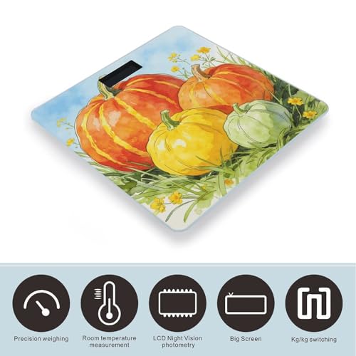 Báscula Digital de Baño Fall Pumpkin, Precisa, 180 kg miniatura 3