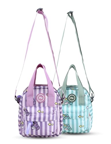 Image of PB Pearlbags Soft Crossbody Shoulder Or Hand Bag or Sling bag Water Resistant Anti Fall Stationery Storage Bag Handbag Clutch Bag Sweet Birthday Gift For 5-10 Years Children Students Girls