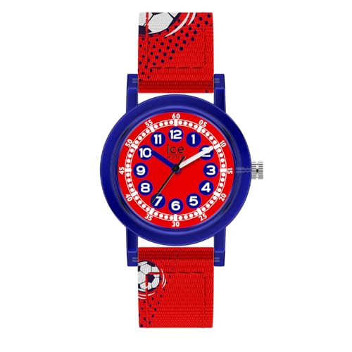 ICE-WATCH - Ice Learning Red Football - Montre Rouge pour garçon avec Bracelet en Nylon - 024502 (Extra Small)