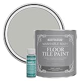 Rust-Oleum Grey Washable Matt Floor Tile Paint - Flint 2.5L