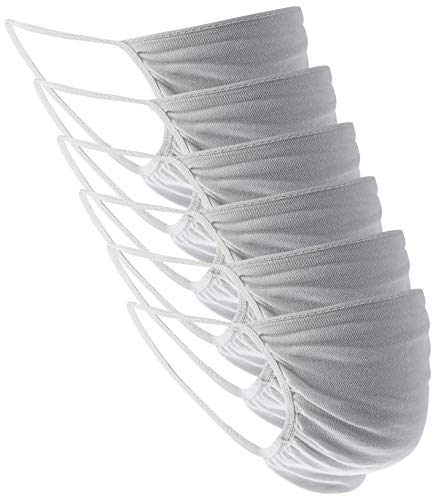 Kit 6 Mascáras de Algodão, Hanes, Unissex, Branco, Único