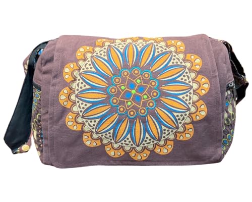 Ethnique Mode Bolso forrado en algodón étnico. Patrones étnicos impresos. Rabat, bolso de hombro de algodón para mujer, estilo indio étnico (Marrón) Ethnique Mode Bolso forrado en algodón étnico. Patrones étnicos impresos. Rabat, bolso de hombro de algodón para mujer, estilo indio étnico (Marrón)