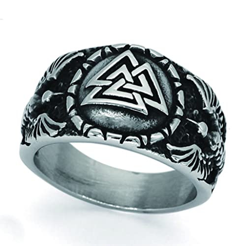 Bague Valknut en acier inoxydable : bijou Viking Odin d'exception