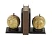 Deco 79 Wood World Map Decorative Bookends Globe Non Skid Bookends, Set of 2 Office Bookends8