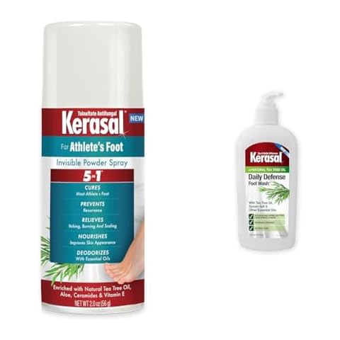 Kerasal Athlete's Foot Spray 2 oz & Foot Wash 12 oz Daily Defense Bundle Cover
