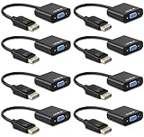 Ankey Display Port to VGA Adapter,8 Pack Gold-Plated DisplayPort DP to VGA Converter (Male to Female) for Computer, Desktop, Laptop, PC, Monitor, Projector, HDTV