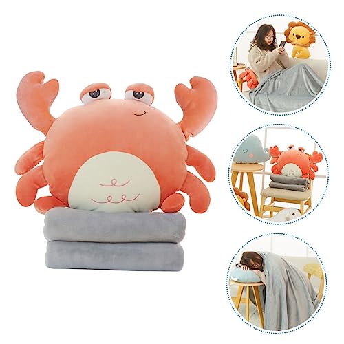 Tapis oreiller crabe animé couverture pliante climatisée bureau