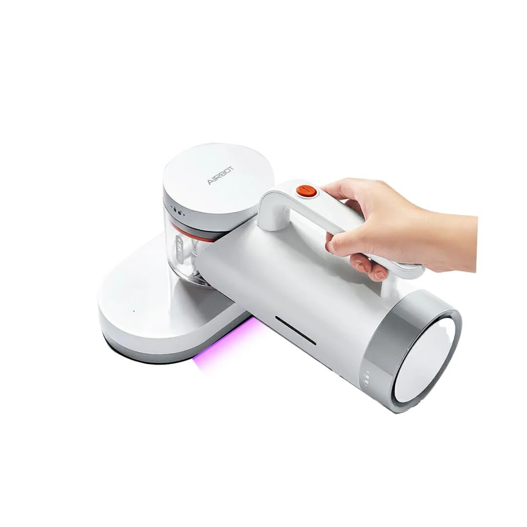 Airbot Dust Mite Vacuum Cleaner UV Disinfection CM900,Mattress Vacuum Cleaner,trong & Safe UV Sterilization Function, LED Intelligent Display Panel, Detachable & Washable Parts - White