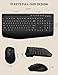 SABLUTE Wireless Keyboard and Mouse Combo - Full Size Ergonomic Wrist Rest, Silent Typing, Phone Holder, 2.4 GHz, 3 Level DPI, Batteries Powered, Compatible with PC, Laptop, Windows, macOS