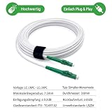 Elfcam LC/APC a LC/APC Blanc Kabel Światłowodowy, Biały, 10 metrów