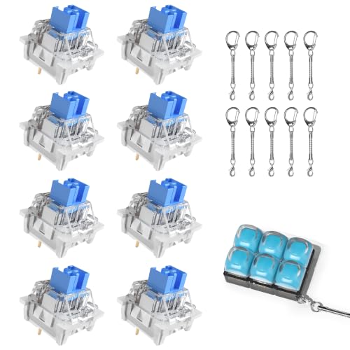 Image of Outemu 1000 Pcs Keyboard Clickers for 3D Prints,Clicky Blue Keyboard Switch