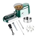 Electric Cigarette Rolling Machine Automatic Electric Cigarette Injector Machine Set with Metal Ashtray Cigarette Tips 3 in 1 Tubes for King/Regular/Slim 100s Cigarette and Pre Roll Cones (Green)