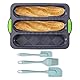 1 Baguetteform, 3 Entformungswerkzeuge, Baguetteform, Brötchenbackform, Silikon-Kastenform, Baguetteform Mit Drei Schlitzen, Offene Baguetteform