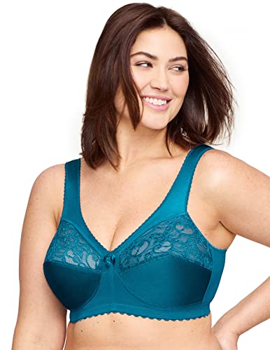 Glamorise Women's Plus Size Magiclift Original Support Bra Wirefree #1000, Dark Teal, 40Dd #TOP10
