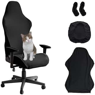 4Pcs Fundas Silla Gaming, Funda Universal para Silla de Ordenador de Juego/Carreras, Fundas Sillas Oficina Funda Lavable para Silla (Solo Funda de Silla, Sin Silla)