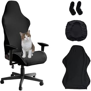 4Pcs Fundas Silla Gaming, Funda Universal para Silla de Ordenador de Juego/Carreras, Fundas Sillas Oficina Funda Lavable para Silla (Solo Funda de Silla, Sin Silla)
