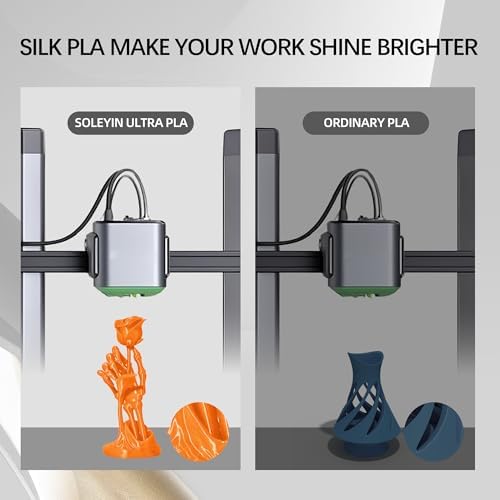 실크 PLA 필라멘트 1.75mm+/-0.02mm, 1kg (2.2lbs)/스풀, 실크 오렌지 — 사진 4