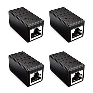 deleyCON 4x CAT6 Koppeling Connector Netwerkkabel Patchkabel Ethernet Kabel Adapter Modulair Afgeschermd 2X RJ45-Bus DSL…