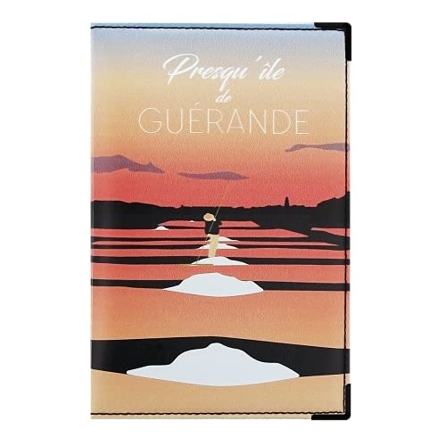 Color Pop Porte-papiers Voiture Collection La Baule - Fabrication française - PVC – papiers français - Etui Carte Grise - Permis de Conduire - 15,4 x 10,3 cm (Imprimé Guerande)