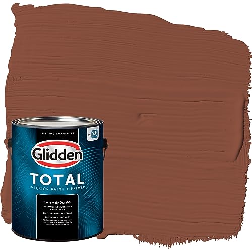 Glidden Total Interior Wall Paint & Primer All-in-One, Warm Wassail/Brown, Flat, 1 Gallon