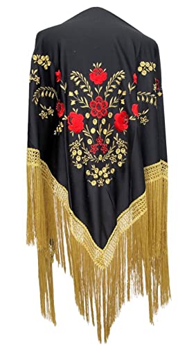 Mantón de Sevillana Negro de 160 X 85 cm