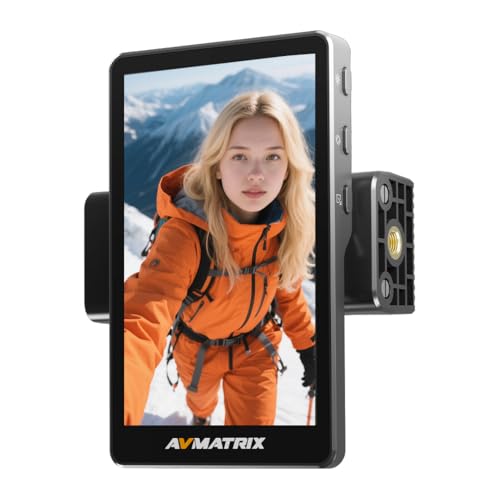 AVMATRIX Phone Vlog�Z���t�B�[���j�^�[��ʁAiPhone���A�J�����p�L��4�C���`�~�j���j�^�[�A���C�d�b�N���b�v�t��