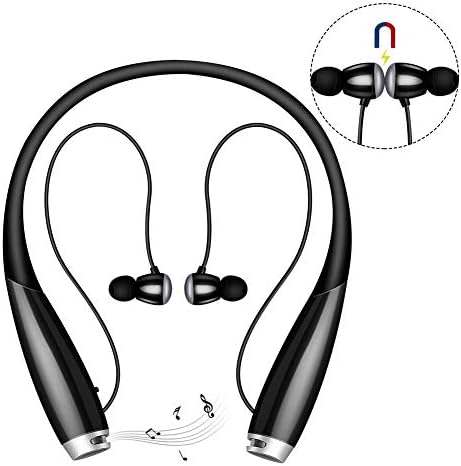 Bluetooth Headphones Speaker, Pianogic Wireless Headset Neckband Stereo Earbuds with Built-in Wireless Speaker 2 in 1 CVC 6.0 Noise Cancelling Earphones with Mic and Call Vibrate Alert