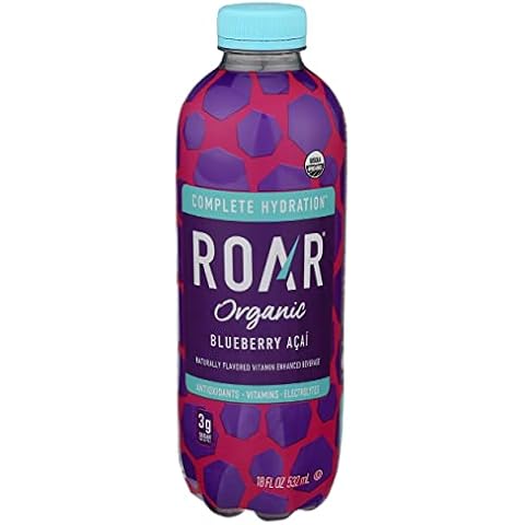 ROAR Organic Blueberry Acai Hydration Beverage 12 Pack, 18 FZ Cover