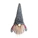 Produktbild Luccase Weihnachts Santa Dolls 12x19.5cm Weihnachts Handgemachte Dekoration Prop Gestreiften Hut Hängen Bein Kein Gesicht Dwarf Puppe Raumdekoration (Grau)