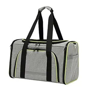 GG Enterprise Expandable Cat Carrier Collapsible Pet Travel Carrying Bag Light Gray