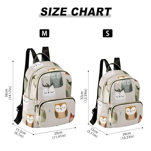 Mochila de búho beige para evitar dolor de espalda en viajes 3