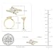 Imagen de Anillo de compromiso de 1 ct y 14 K de oro con diamante blanco redondo para señoritas