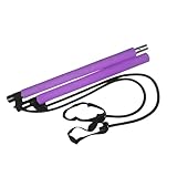 ZUFUMI Pilates Bar Kit with Resistance Bands - Multifunctional Pilates Equipment for Women & Men Home Gym Pilates Yoga (Purple)