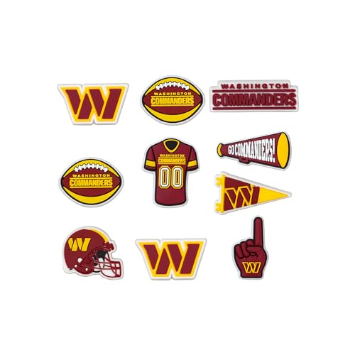 FOCO Washington Commanders NFL Team Clog Shoe Charms - 10 Pack by FOCO - Used condition - US$17.85
