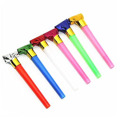 Souffleurs De Fête pour Enfants, Éruptions De Papier en Vrac Colorées, Sirènes De Fête, Éruptions De Sifflets De Fête Colorées Et Amusantes, Sifflets De Sac De Fête pour Sacs De Fête, 20 Pièces Cover