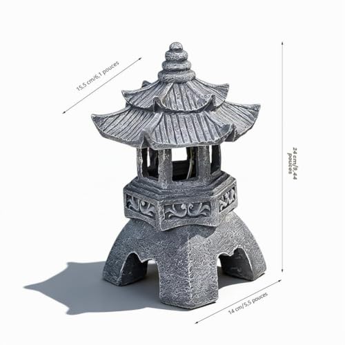 Lanterne japonaise en pierre pour baliser une allée sombre sans travaux - 2