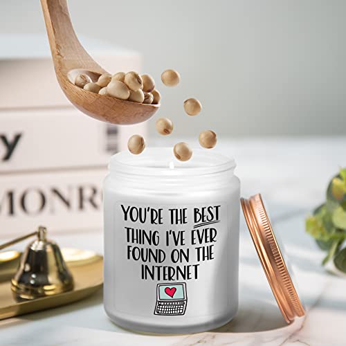 Gifts For Women Men - Funny Romantic Gift For Her Him Birthday Anniversary Christmas Valentine's Day Gift For Girlfriend Wife Friends Boyfriend Husband Bff Online Dating Present Lemongrass Sage Candle #TOP2