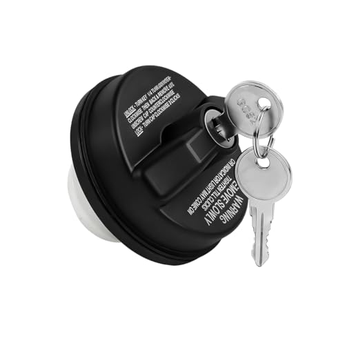 HAMOJUF Car Locking Gas Cap OEM# 12495845 Heavy Duty Vehicle Fuel Filler Door Locking Cover with Keys Automotive Replacement Accessories Compatible with Accord Avalon Venza