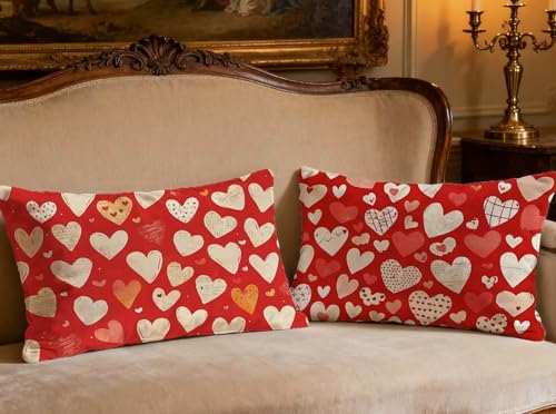Coines de sofá rojo 40x60 en terciopelo para decorar tu salón este invierno 2