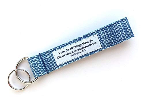 Keychain Wristlet - I Can Do All Things Through Christ - Philippians 4:13 - Wrist Lanyard