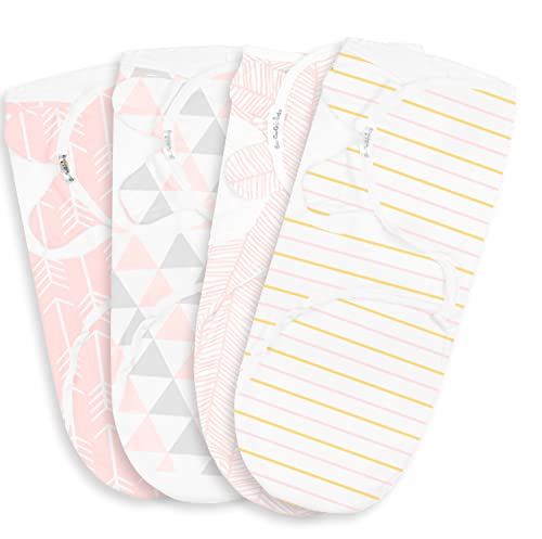 Image of BaeBae Goods Pink Gold Stripes Swaddle Blanket wrap (S/M)